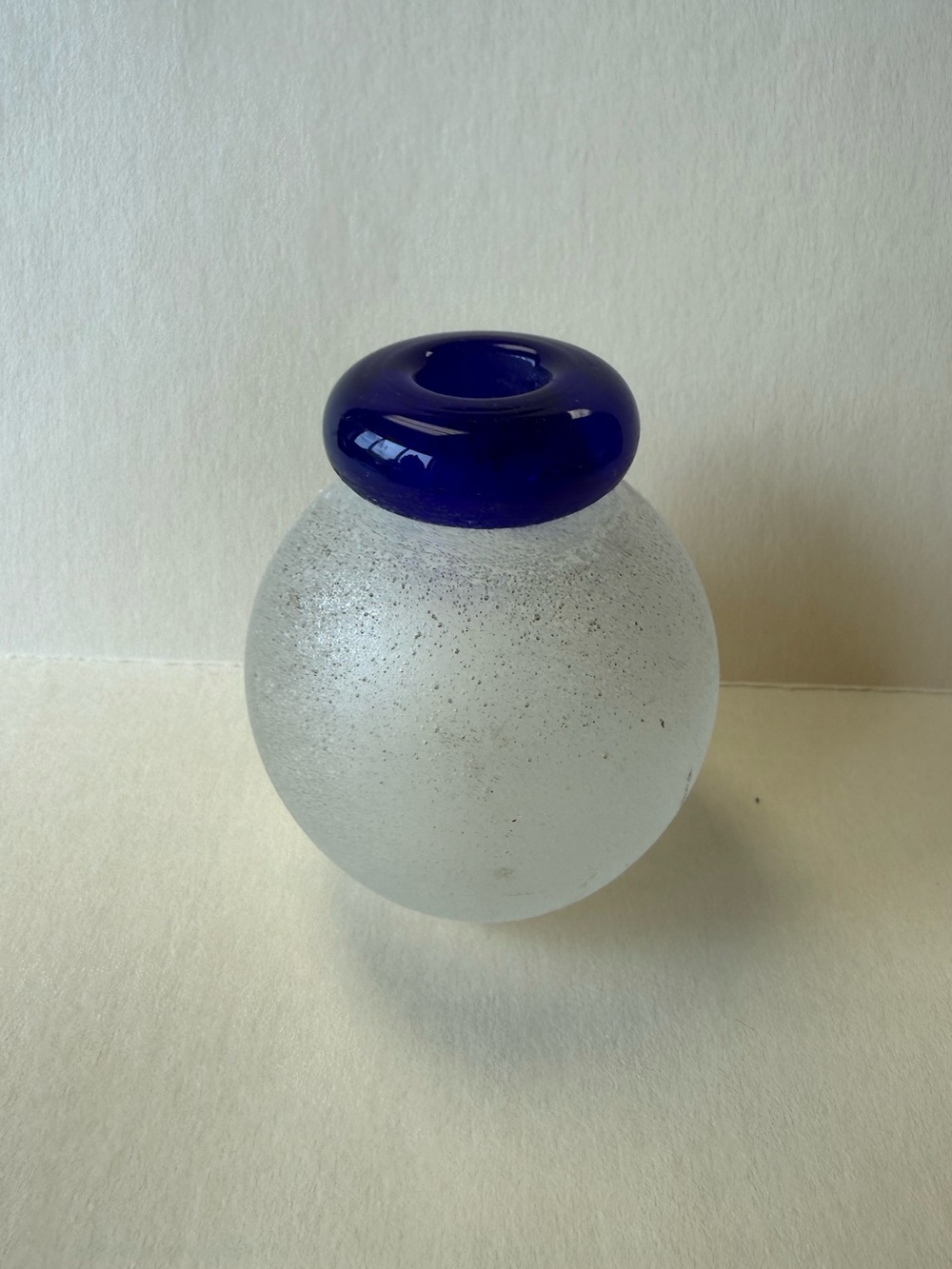 Vintage Italian Art Glass Signed on Bottom Perfume Bottle with NO Stopper.